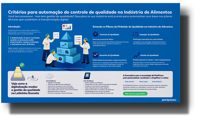Mockup Infográfico Critérios para automação do controle de qualidade Mockup Infográfico Critérios para automação do controle de qualidade