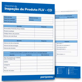 Mockup checklist de inspeção de produto FLV CD